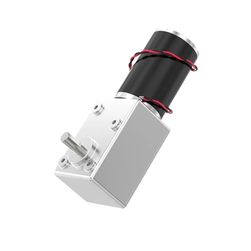 PPOZYLPC 5882-50ZY Worm Gear Motor 12V24V Forward and Reverse Adjustable Speed 1.5RPM~440RPM High Torque Brushed DC Motor Industrial Motors(9RPM_24V Bracket Motor)