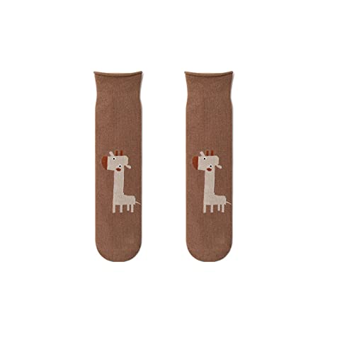 Nouveau-né bébé bébé garçon Filles Tout-Petits Animaux d'intérieur Pantoufles Chaussures Chaussettes antidérapantes Chaussons Premiers Marcheurs Chaussettes De Sable pour (Coffee, One Size) Cover