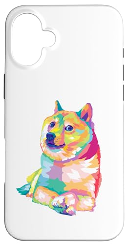 Custodia per iPhone 16 Plus Wow Doge Meme Pop Art - Simpatico design Shiba Inu
