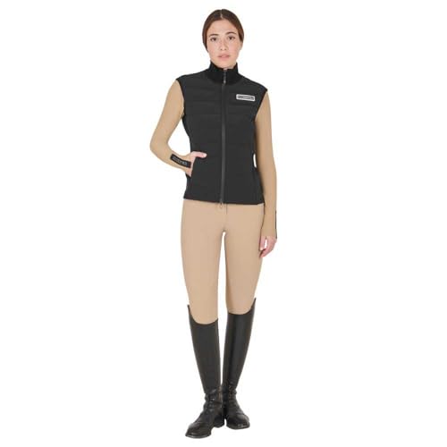 Smanicato donna Equestro XS veste technique zippée col haut à côtes