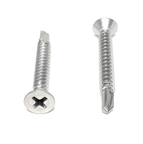 #10x1 1/2 Tornillo autoperforante de acero inoxidable 50 unid miniatura 1