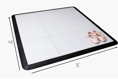 Image of Big Floors Portable Dance Floor, Interlocking Dance Floor Tiles, Lightweight Plastic Modular Kit (3' X 3'), Light Maple Finish, 21 Piece (9 Sq Ft)