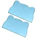 LOXGO 2pcs Dogs Bowl Feeding Mat with Raised Edges Silicone Skidproof Pet Food Feeding Pad Feeding Tray Placemat