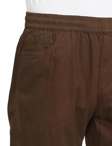Image of The Indian Garage Co Men Slim Fit Solid Mid-Rise Joggers