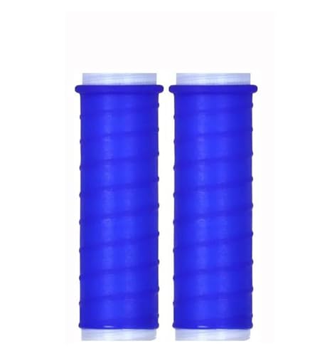 Non-Slip Silicone Handle Grip Wrap 2-Pack (Blue, 6.7")