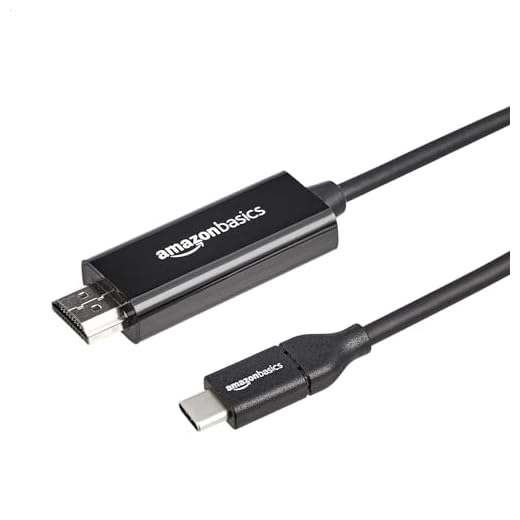 AmazonBasics USB-C to HDMI Cable Adapter (Thunderbolt 3 Compatible) 4K@30Hz - 6-Foot