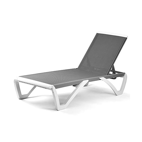 PAMAPIC Patio Lounge Chairs, Adjustable Recliner Patio Chairs for Poolside, Yard, Front Porch