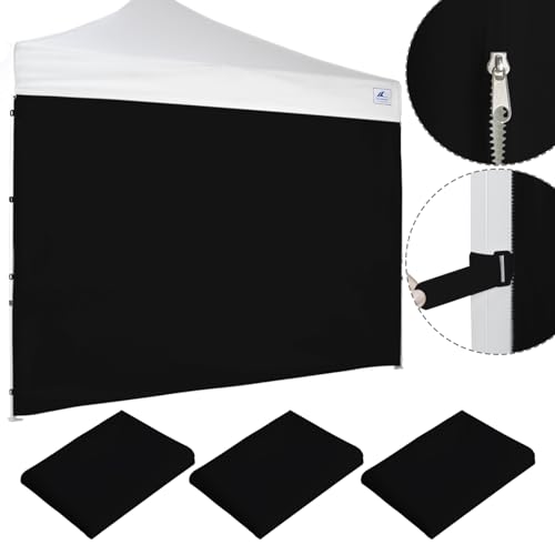 Catálogo para Comprar On-line Telas para toldos - los más vendidos. 41 Inlun Outdoor Paredes Laterales para Toldo 10 x 10 Toldo Instantáneo Pared Solar Impermeable, 3 Paquetes Solo Paredes Laterales (Negro)