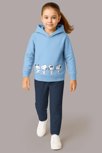Image of HELLCAT Trendy Co-ords With Hoodie Sweatshirt and Trackpant Clothing Set for Girls.