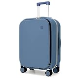 Luggage Suitcase with Spinner Wheels, 24'' Checked Travel Luggage Aluminum Frame PC Hardside with TS