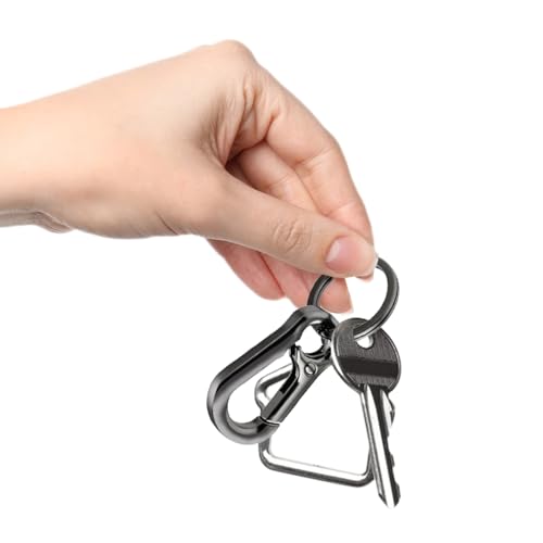 KMKANPO 4 Stück karabinerhaken klein,karabinerhaken schlüsselanhänger,schlüssel karabiner,Carabiner Schlüsselanhänger,Schlüsselring mit Karabiner,für Schlüssel, Rucksäcke und Charms,Autoschlüssel
