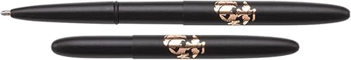 Miniatura 2 de Fisher Space Pen - Bolígrafo espacial negro mate con cuerpo de marines de los Estados Unidos. Insignia