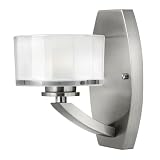 Elstead Lighting Wandleuchte Wandlampe Flurleuchte Glas facettiert nickel gebürstet LED B 12,7cm