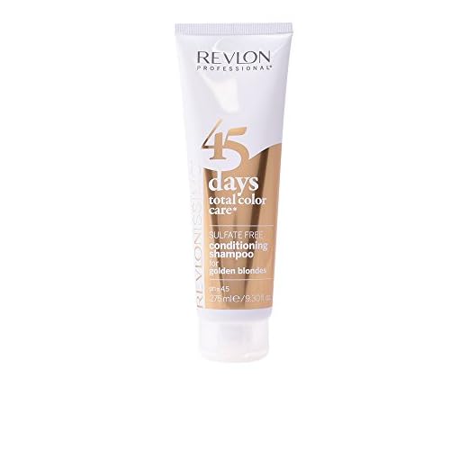 REVLONISSIMO 45 dagar Total Color Care – balsam schampo "GOLDEN BLONDES", 275 ml, färgskyddsschampo för blont hår och intensiv färg, vårdande schampo för mer färgintensitet