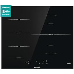 Induccion Aeg Ilb63445Fb Hisense I6337C - Placa Inducción 3 zonas, 1 con foco gigante 32 cm, 2 conectadas entre si área Bridge, encimera de 60 cm, bloqueo infantil y terminación biselada