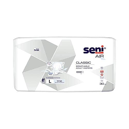 AIR SENI CLASSIC Adult Diapers, Large, 360 Degree Leakage Protection, 10 Count L10 PACK OF 1-image-45