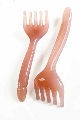 2PCS Manual Head Massager for Scalp Hair Massage Comb Resin Relax Massage Tool for Scalp Neck Lymph