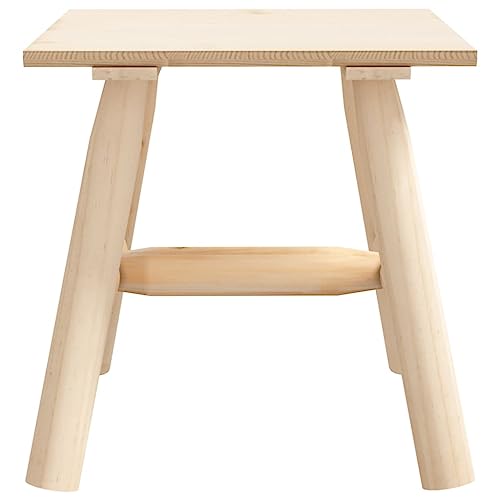 Mesa auxiliar cuadrada de abeto 49 cm para resolver la falta de espacio 5