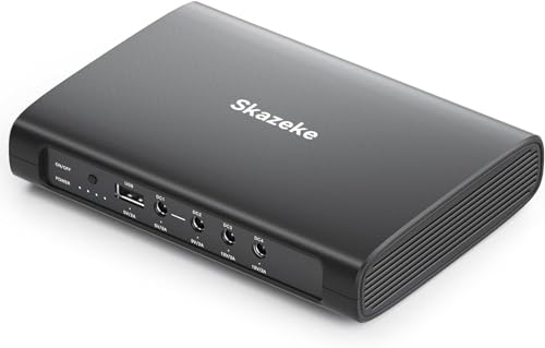 Mini UPS, Skazeke Gruppo di continuità da 15000mAh con uscita DC USB 5V/2A DC 5V/9V/12V/2A,...