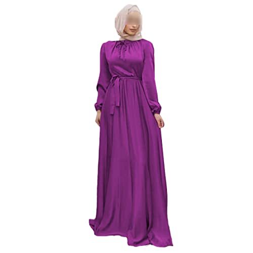 Robe longue musulmane en satin pour masquer les formes