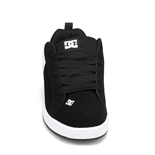 DC Men's Court Graffik Casual Low Top Skate Shoe Sneaker Skateboarding, Black, 6