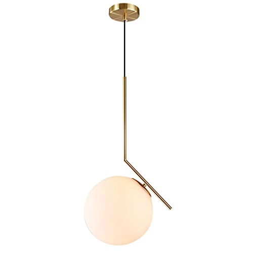 BOKT Modern Globe Pendant Light Mid Century Chandelier Brushed Brass