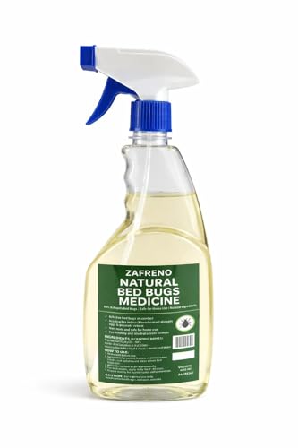 Zafreno Natural Bed Bugs Spray 500ml+ 250 ml extra Fast-Acting Formula with Neem Extract