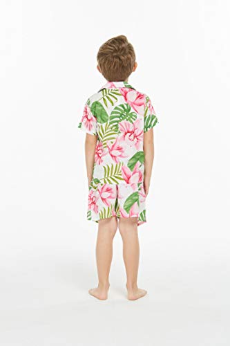 Hawaii Hangover Boy Aloha Luau Shirt Cabana Set in Wispy Cereus Black2