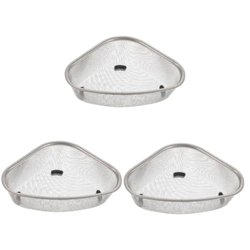 Gadpiparty 3 piezas colador de fregadero triangular acero inoxidable
