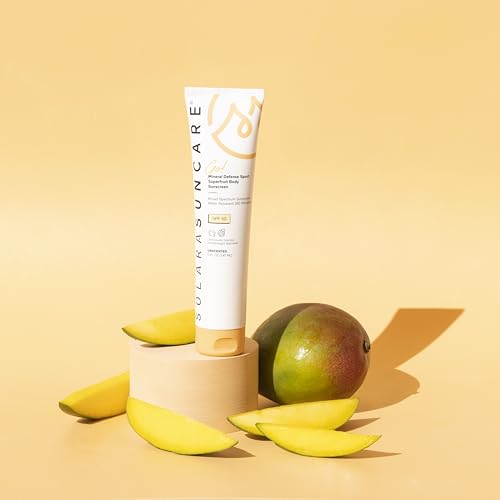 Solara Suncare - Go! Mineral Defense SPORT Superfruit Body Sunscreen, SPF 50 | EWG Verified, Vegan, Cruelty-Free, Reef-Friendly | Unscented, Sensitive Skin Safe, Water-Resistant (5 fl oz | 147 ml)