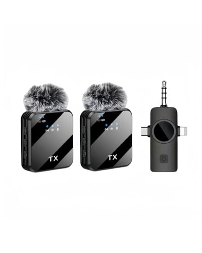 Goodir 3 in 1 Mini Wireless Lavalier Microphone for