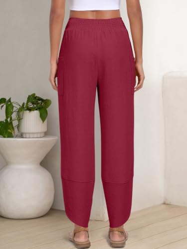 Image of ANRABESS Womens Wide Leg Palazzo Capri Barrel Pants