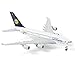 QIYUMOKE 1/400 A380 Metallmodell f&uuml;r Lufthansa Airbus A380 mit R&auml;dern (15.5 cm) geeignet f&uuml;r Luftfahrt-Enthusiasten zum Ausstellen, kann auch als Geschenk oder Dekoration verwendet Werden