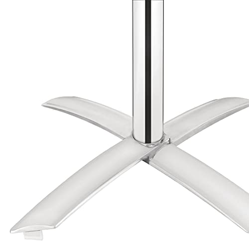 Bolero Flip Top Aluminium Tischfuß, Größe: 680(H)x 618(B)mm, Standardhöhe, Innen- & Außentischfuß, Zeitgemäßes Aluminium Design, Zur Verwendung mit 600 mm quadratischen & runden Tischplatten, GF962