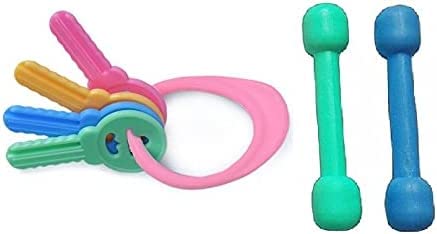 Ganpati Enterprises BPA-Free Non-Toxic Toddler and Infant Tooth Sooter Teether Keys - Textured Silicone Teething Toys for Baby (Multicolor5)-image-19