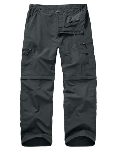 Yevtzl Fishing Hiking Pants for Men, Waterproof Convertible Quick Dry