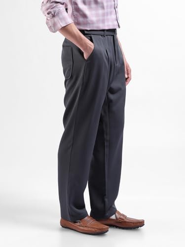 Image of The Indian Garage Co Men Loose Tapered Solid Mid-Rise Stretchable Gurkha Pants