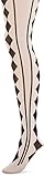 amscan 845202-55 Harlekin Strumpfhose für Erwachsene, Schwarz und Weiß, 1 Stück