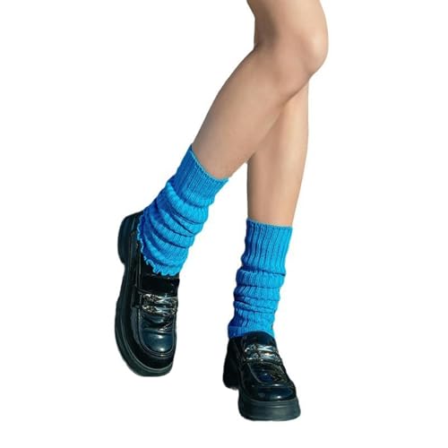 5 pairs - Autumn and winter spicy girl pile up calf socks, Japanese-style warm and slimming knit leg covers