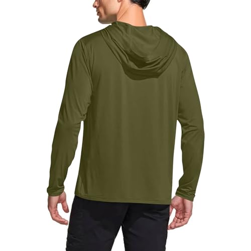 Fishing Shirts for Men Long Sleeve UPF 50+ Sun Protection Hooded Shirt Lightweight Rash Guard Hiking Cooling Blouses4