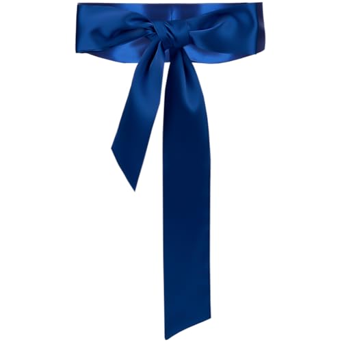 CRASPIRE Cinturones de Satén para Mujer Vestido Largo Azul Cinturón de Cintura 2'' Tela Ancha de Satén para Ocasiones Especiales Formales Novia Boda Dama de Honor Fiesta Camisa Vestidos Cinta