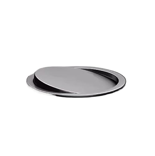 Recessed Trash Can Lid, 304 Stainless Steel Trash Cans Lids,Center Swing Flush Recessed Garbage Container Flap Lid
