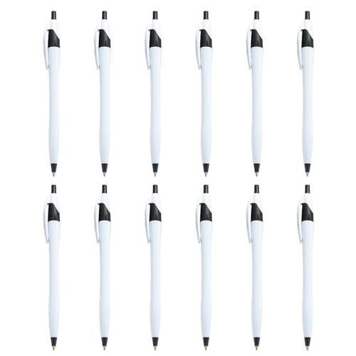 12Pcs Ballpoint Pen Office Signing Pen Retractable Ballpoint Pen Refillable Write Smoohtly Business Pen