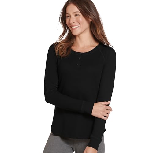 Jockey Women's Loungewear Long Sleeve Waffle Henley