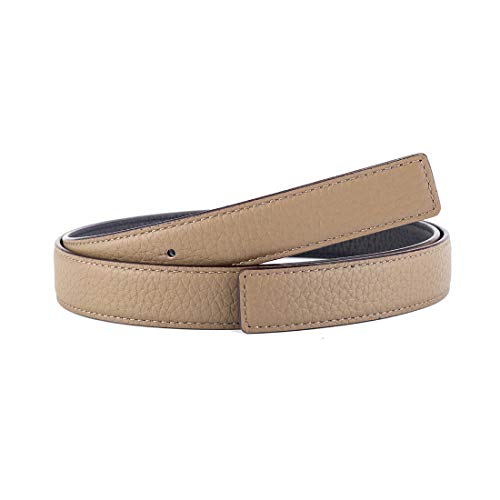 Vatee's Women's Reversible Real Leather Replacement Belt Strap without Buckle 1"/25mm Wide2