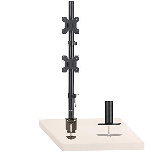 2 Monitor Halterung Tisch Für 13"-27" Bildschirme Dual Monitorhalterung (80cm Stange) MD6802