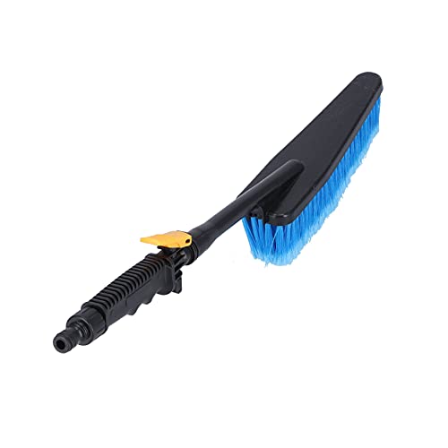 Haofy Spazzola per Autolavaggio a Flusso Continuo, Spazzola per Autolavaggio con Attacco per Tubo Flessibile e Dispenser di Sapone per Autocarri SUV RV Boat