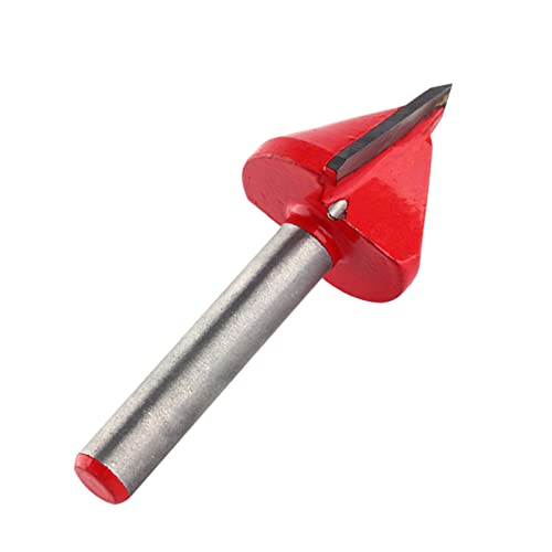 Fresa in Acciaio al Tungsteno CNC per Incisioni Sharp V Groove Bit End Mill 60 Gradi 6 mm Shank 22 mm Cutter Dia 3D Sign Making Incisione Bit Lavorazione del Legno Rosso