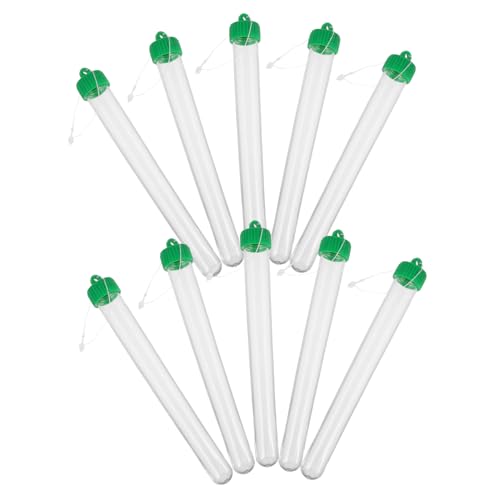 FUNOMOCYA Sturdy Plastic Test Tubes 10pcs Screw Caps Sample Storage Vials 20ml Liquid Sampling