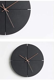 Wooden Modern Wall Clock, Minimalistic and Stylish, Walnut Hands, Silent Quartz Mechanism, Quality Materials Made from Eco-Friendly MDF and Bamboo, Home Decor for Home/Office (Old Town)